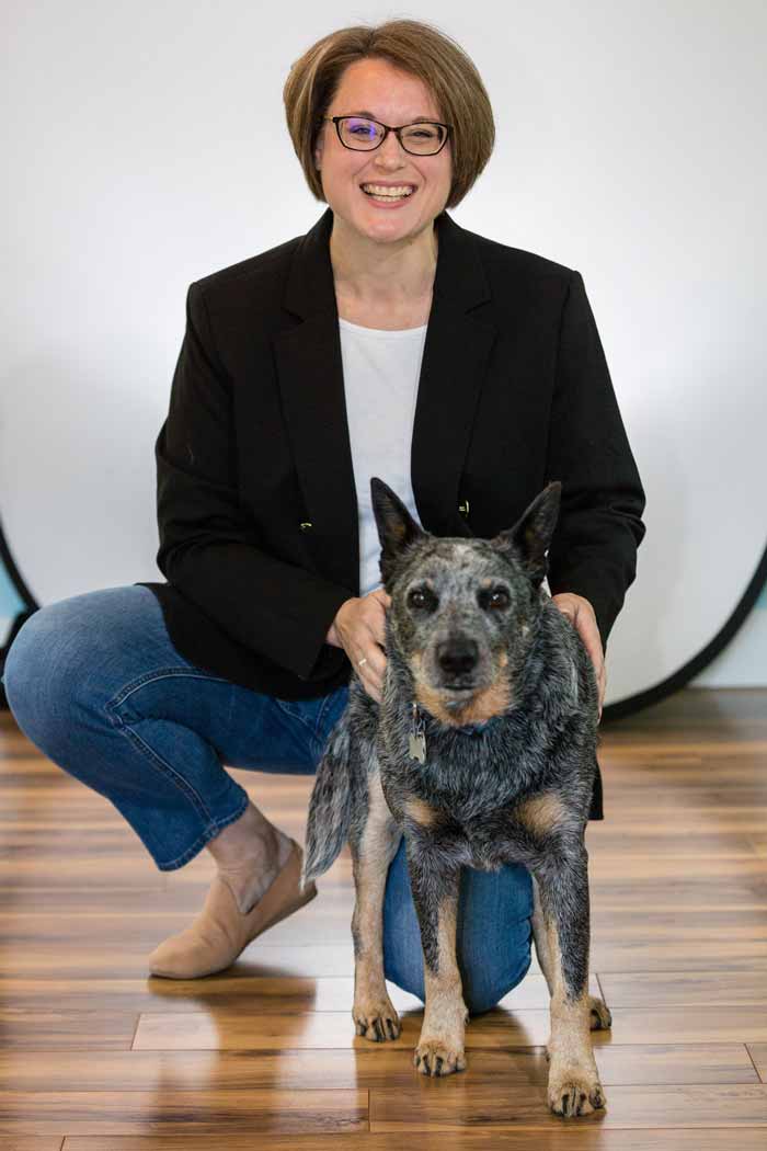 Brenda Garland and family dog